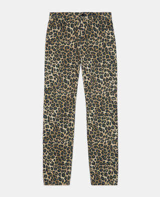 The Kooples H LEOPARD leopard print straight-cut jeans