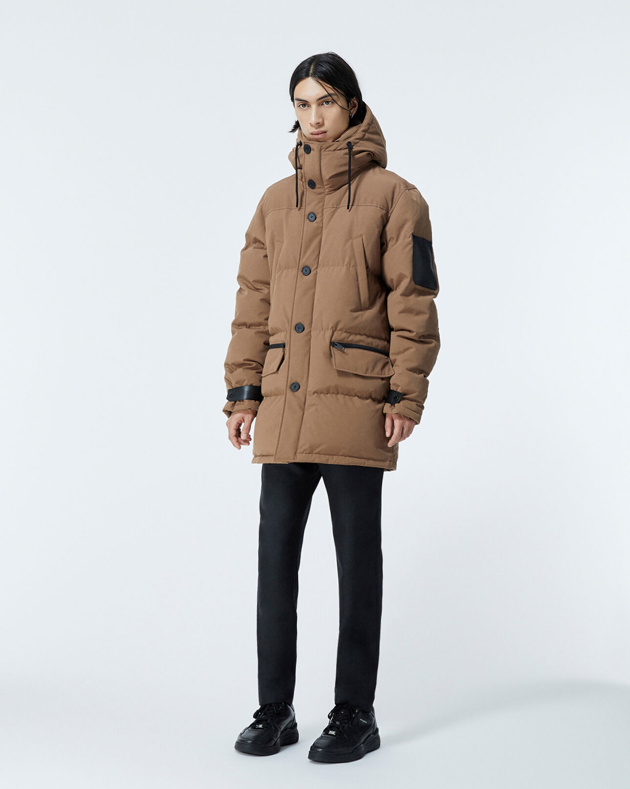 The Kooples HOMBRE TABACCO parka algodón camel acolchada
