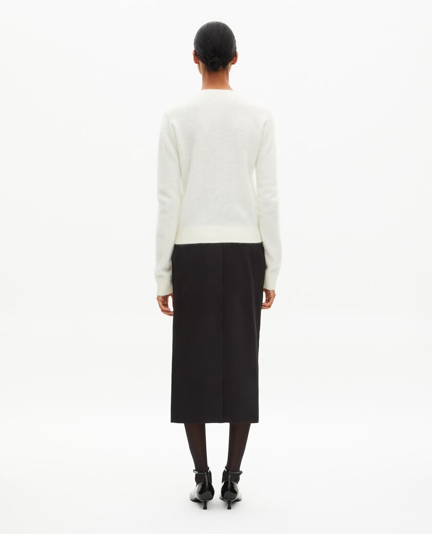 The Kooples WOMEN LIGHT BEIGE ecru cashmere cardigan