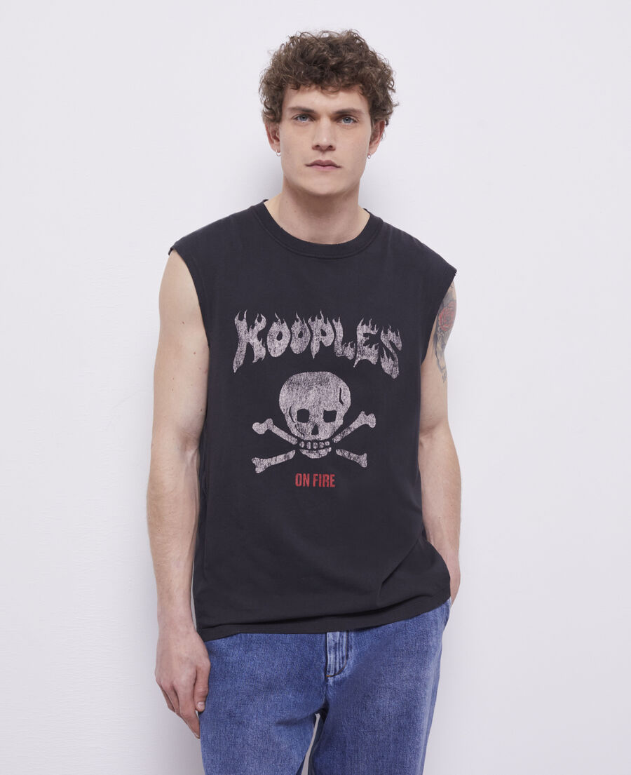 camiseta serigrafiada negra
