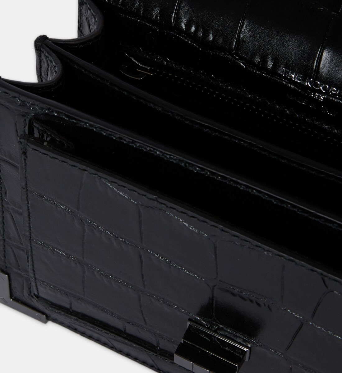 Sac emily mini best sale façon croco noir