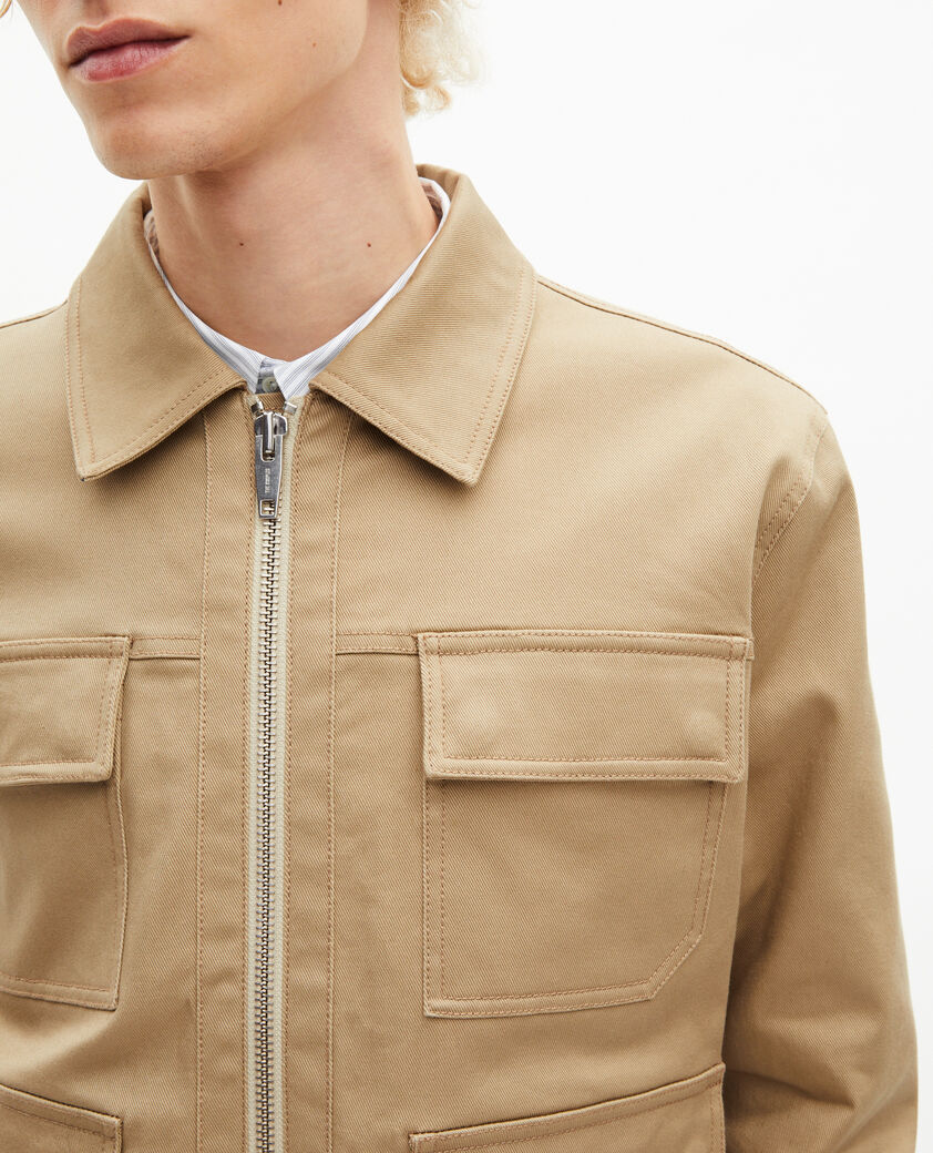 The Kooples MEN BEIGE beige cotton jacket