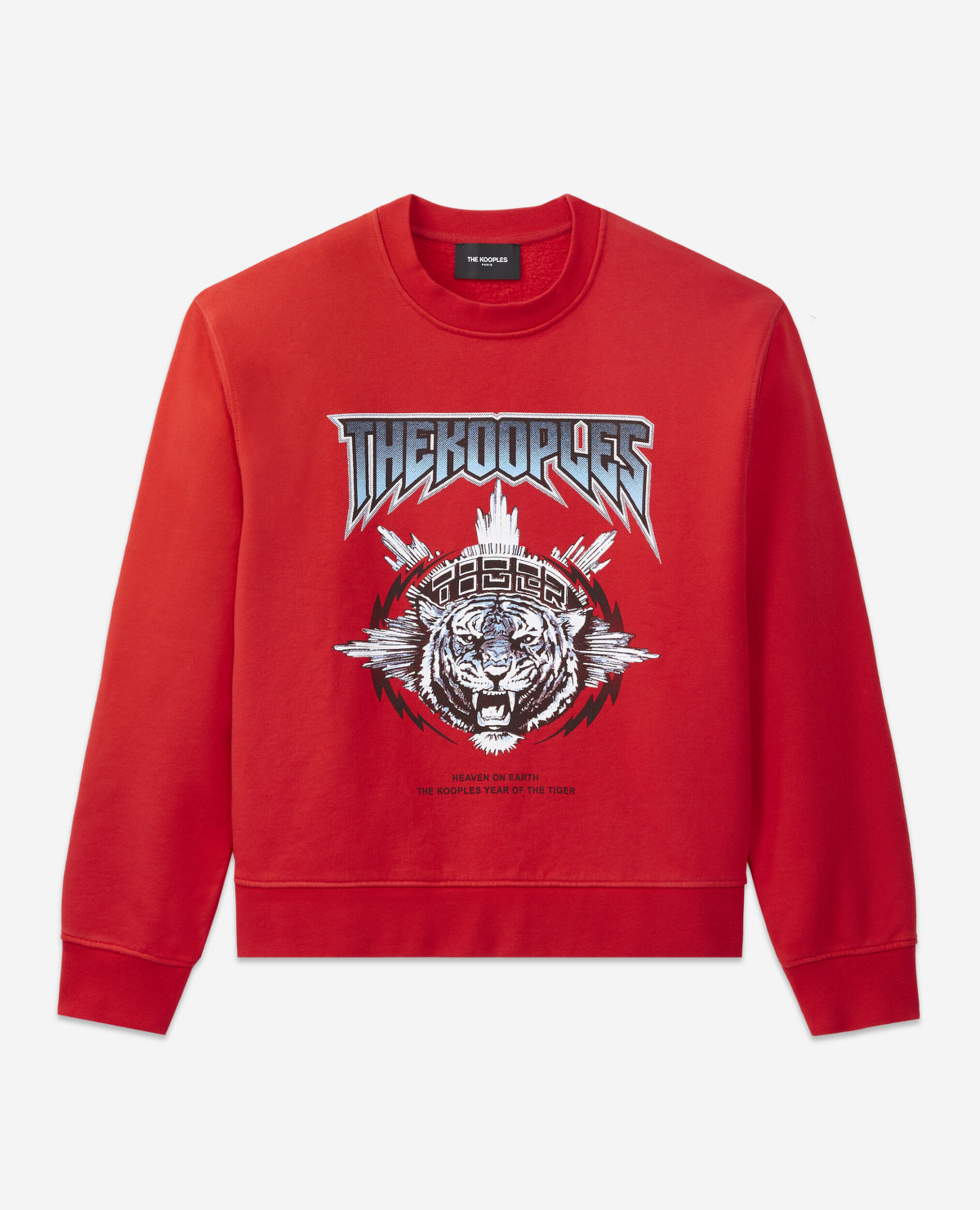 Tiger sweatshirt, RED, hi-res image number null