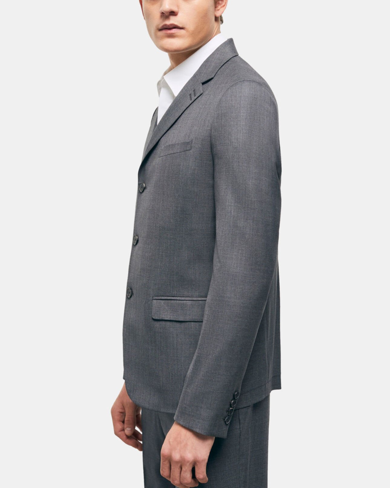 The Kooples MEN GREY gray wool suit jacket