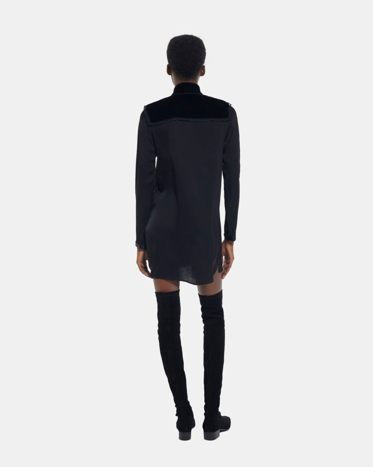 The Kooples FEMME BLACK robe courte noire