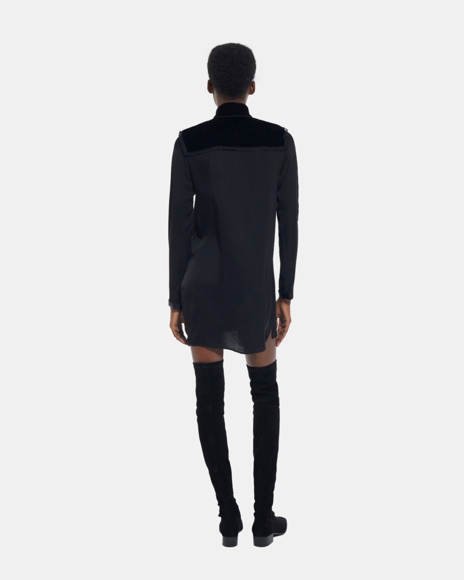 Robe courte noire, BLACK, hi-res image number null