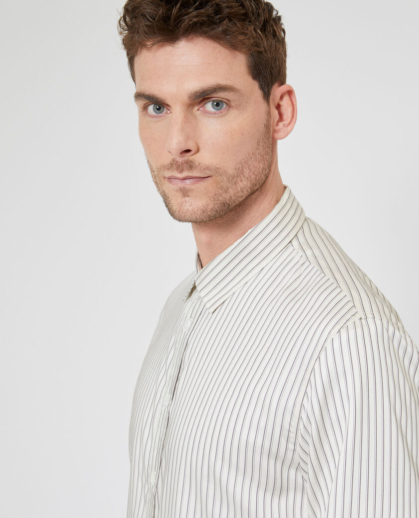 The Kooples HOMME WHITE chemise &agrave; rayures &eacute;crue