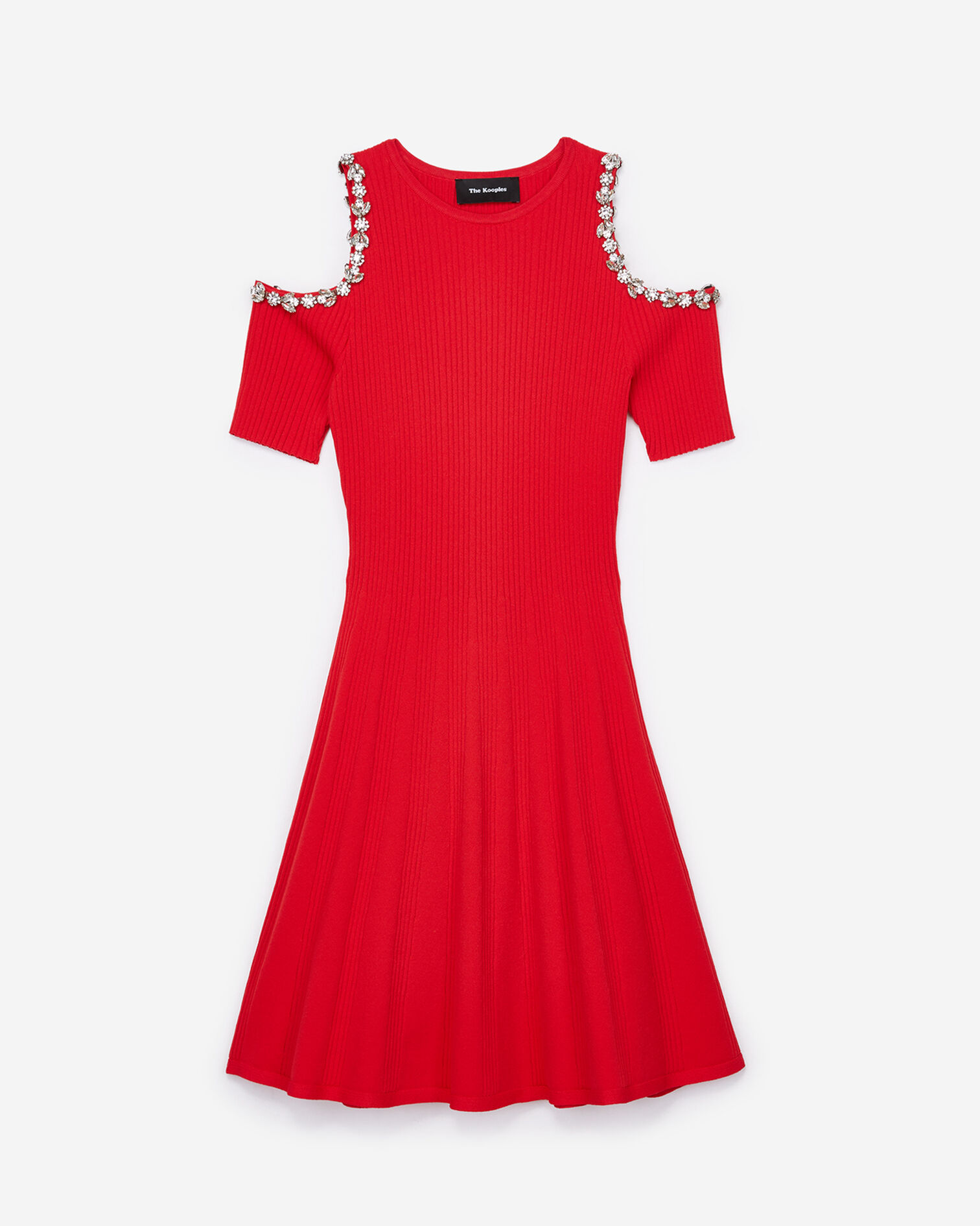 Robe maille rouge bijoux, RED, hi-res image number null
