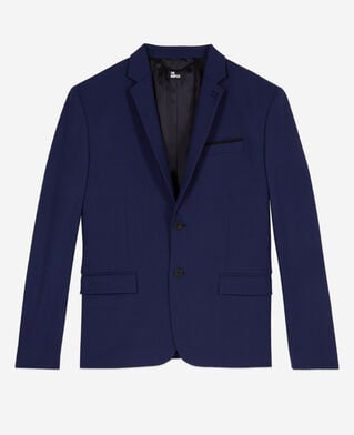The Kooples H DARK BLUE bright blue wool suit jacket