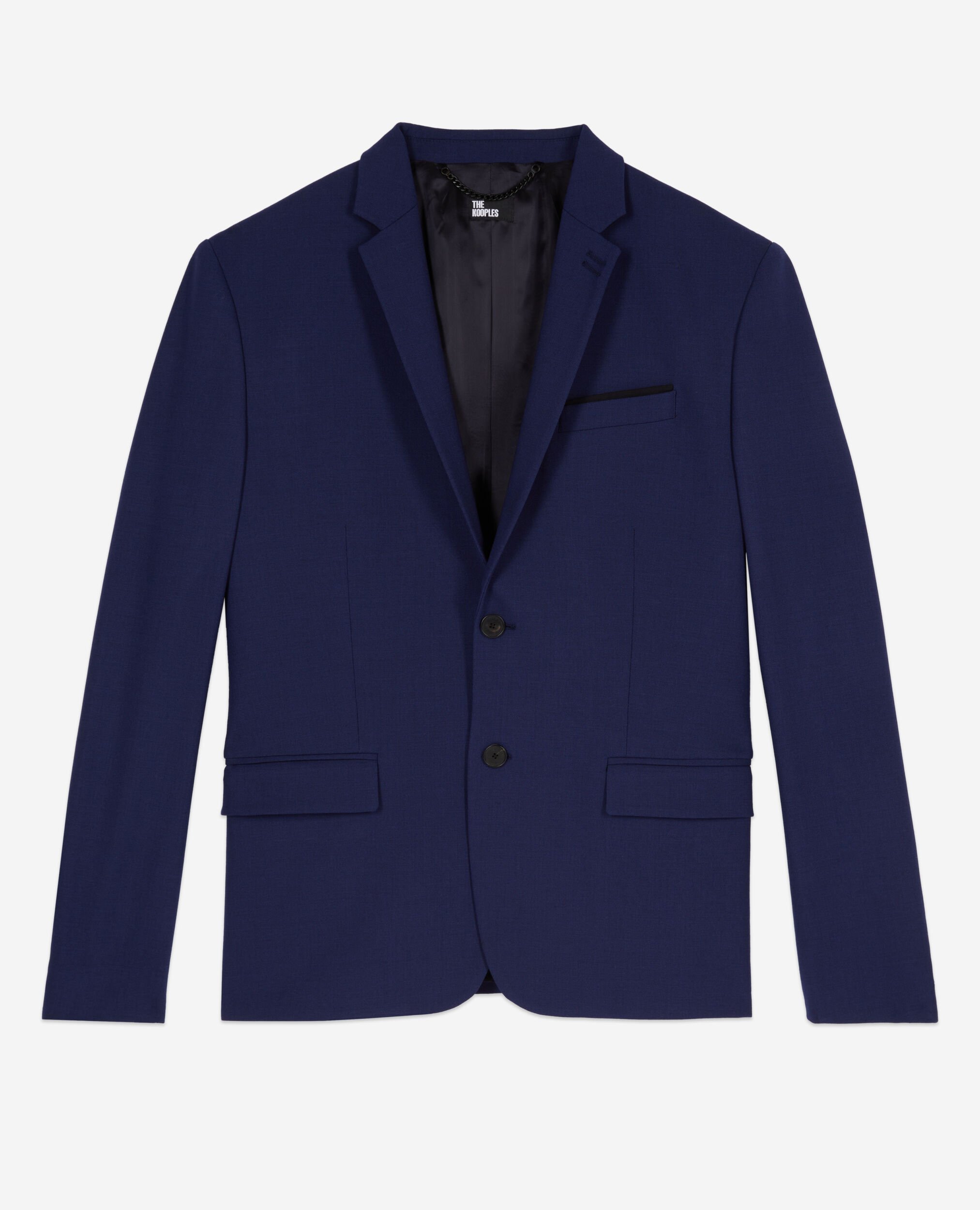 Veste de costume en laine bleu vif, DARK BLUE, hi-res image number null