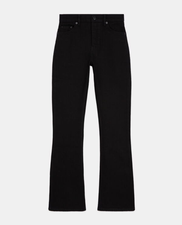 black flare jeans