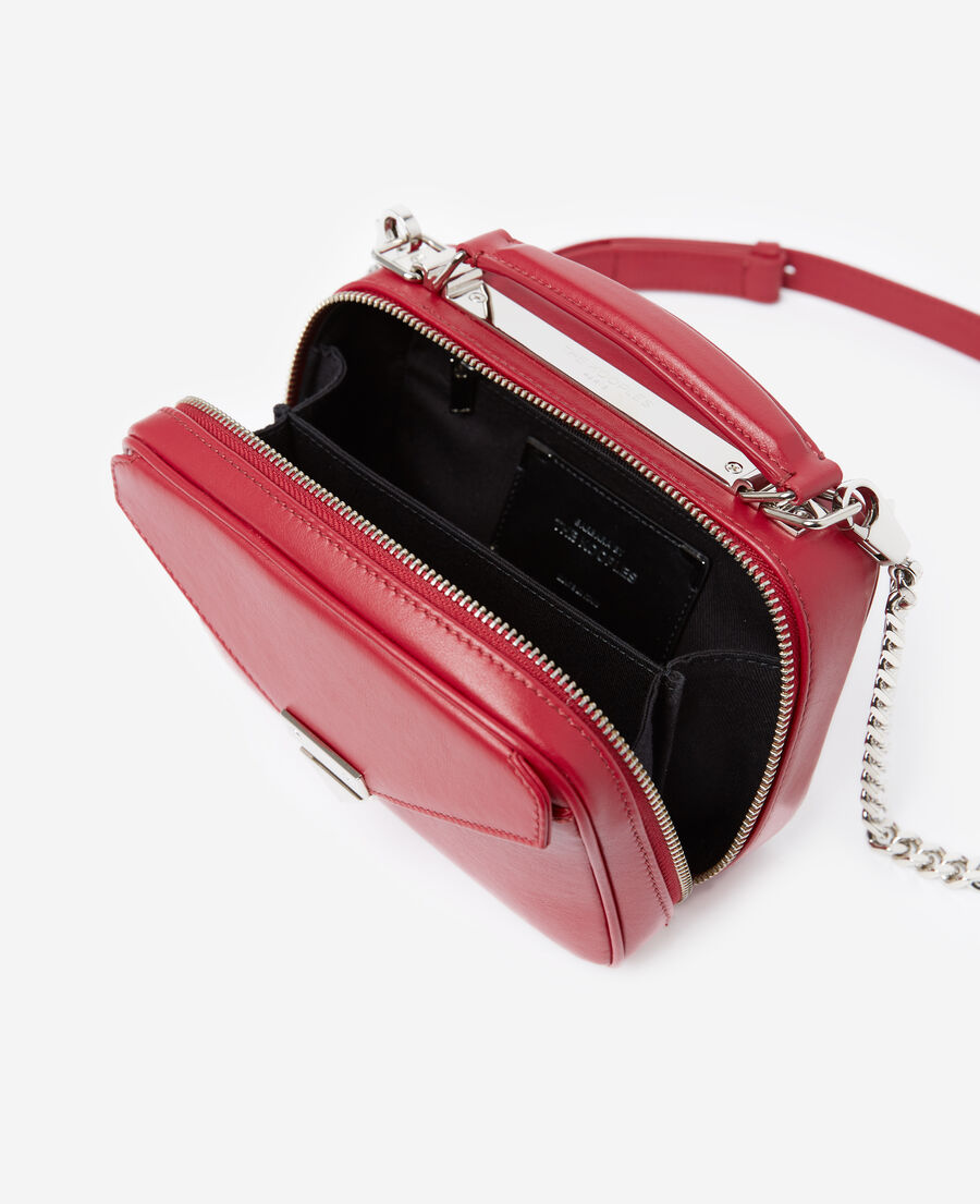 rote mini-handtasche barbara aus glattleder