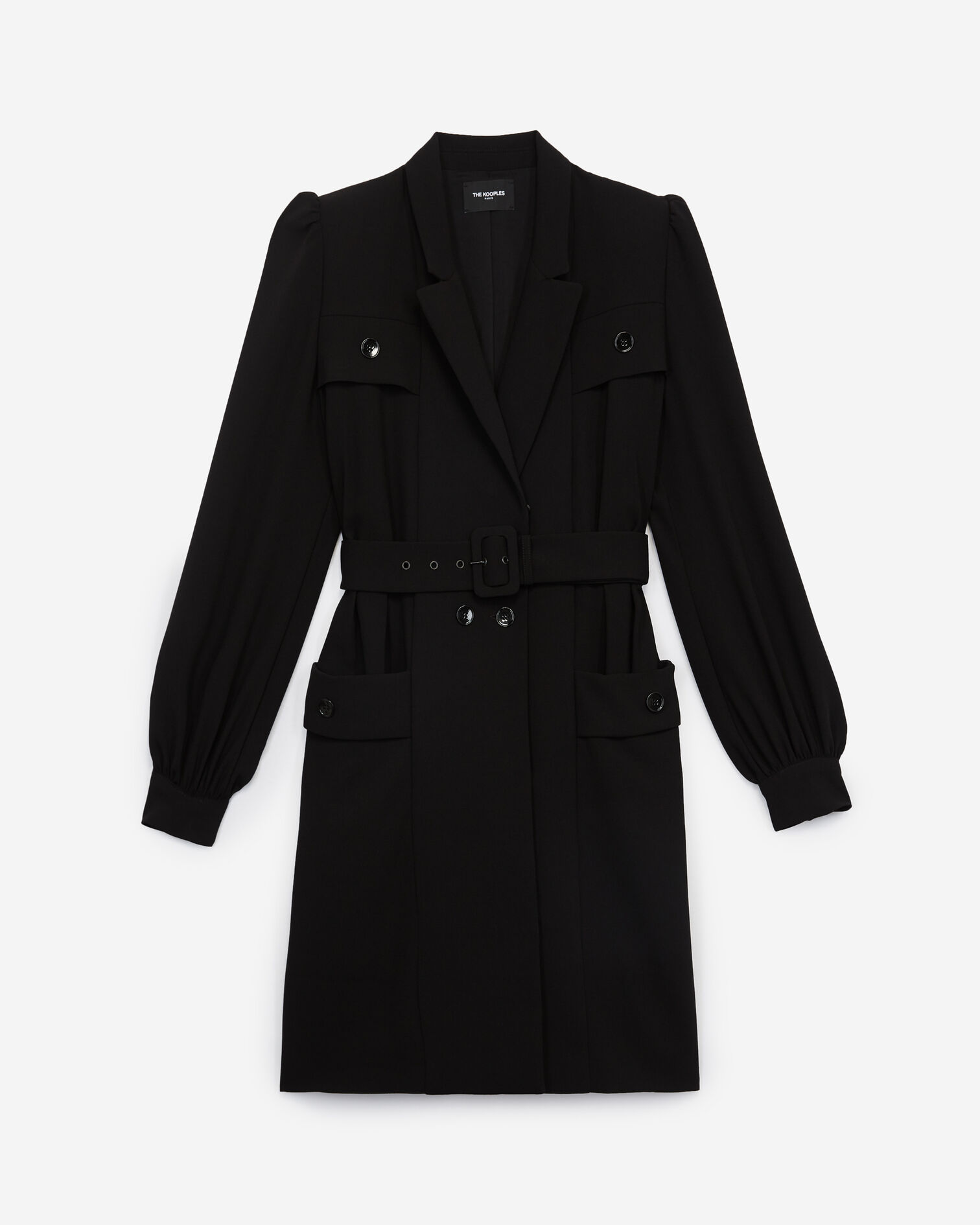 Black tailored formal rock-style dress, BLACK, hi-res image number null