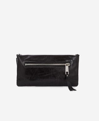 The Kooples FEMME BLACK petite pochette jill en cuir noir avec chaîne