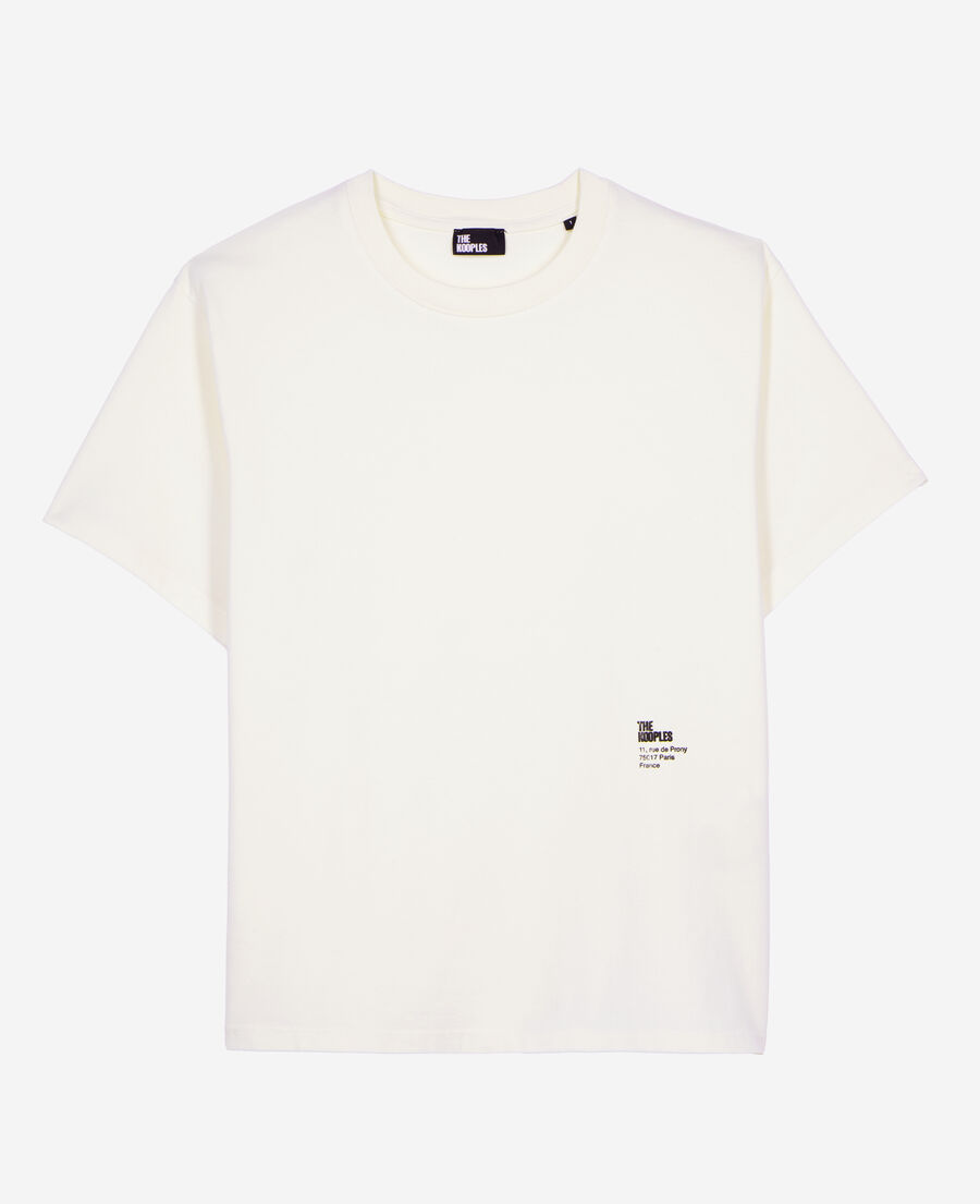 The Kooples WOMEN ECRU t-shirt with ecru screen printing