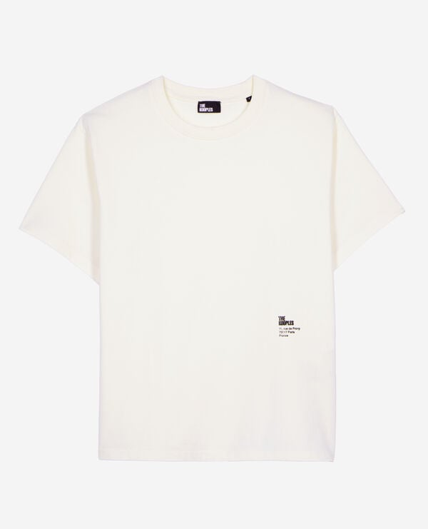 The Kooples WOMEN ECRU t-shirt with ecru screen printing