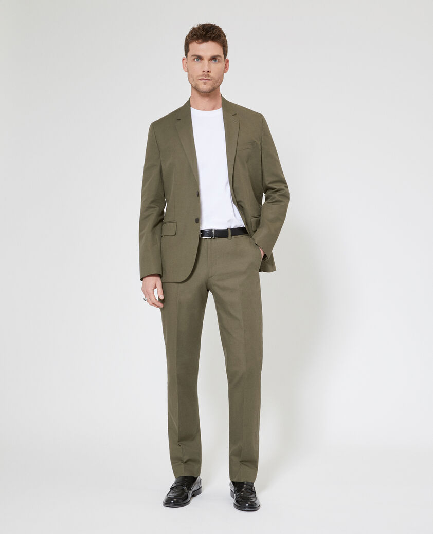 The Kooples HERREN KAKI gerade geschnittene anzughose in khaki