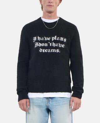 The Kooples H BLACK / WHITE black alpaca sweater