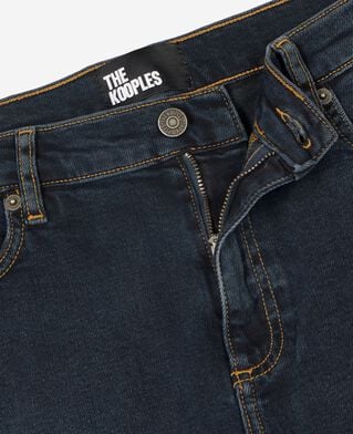 The Kooples HERREN BLUE ELECTRIC dunkelblaue slim-fit-jeans