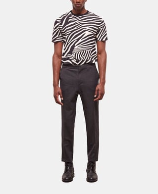 The Kooples MEN BLACK GREY houndstooth wool suit pants