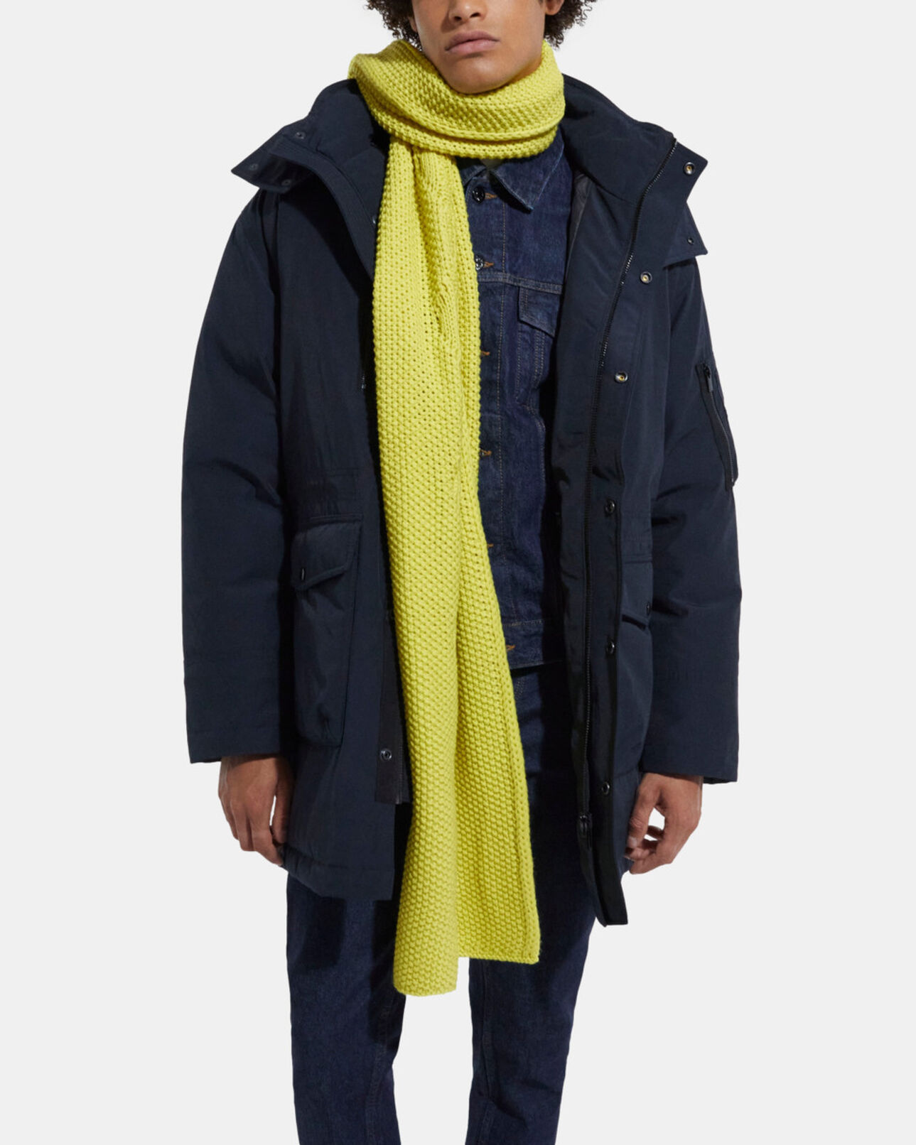 The Kooples MIXED YELLOW yellow wool scarf