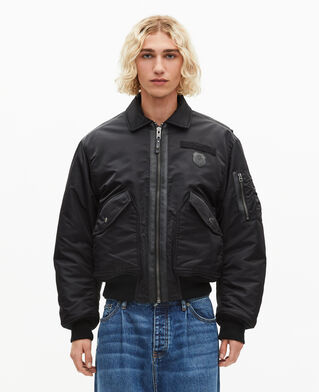 The Kooples HERREN BLACK schwarze bomberjacke von the kooples x schott