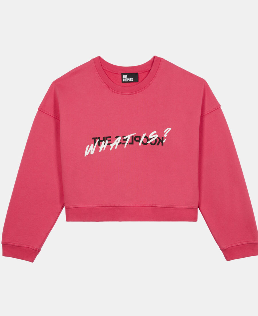 The Kooples FEMME RETRO PINK sweatshirt court what is fuchsia