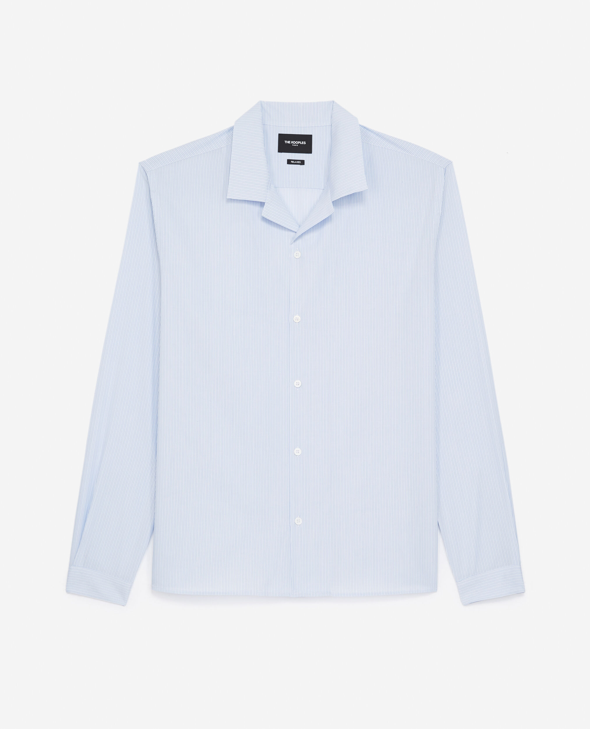 Camisa algodón azul y blanca rayas, SKY, hi-res image number null