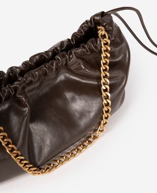 The Kooples WOMEN BROWN brown recycled leather taylor bag