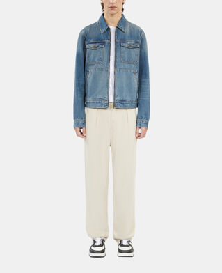 The Kooples HOMME MEDIUM BLUE blouson en denim bleu