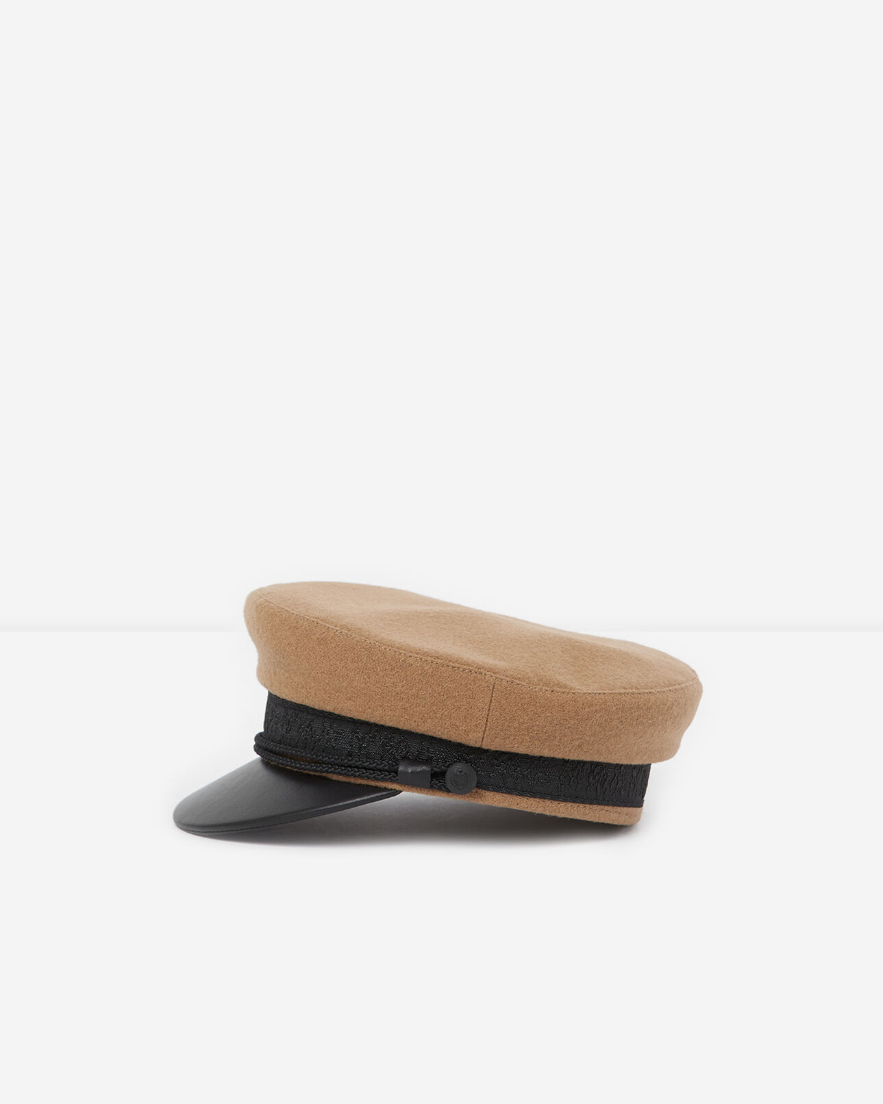 The Kooples FEMME BEIGE casquette beige femme visière cuir