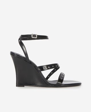 The Kooples DAMEN BLACK keilabsatzsandalen mit studs schwarz