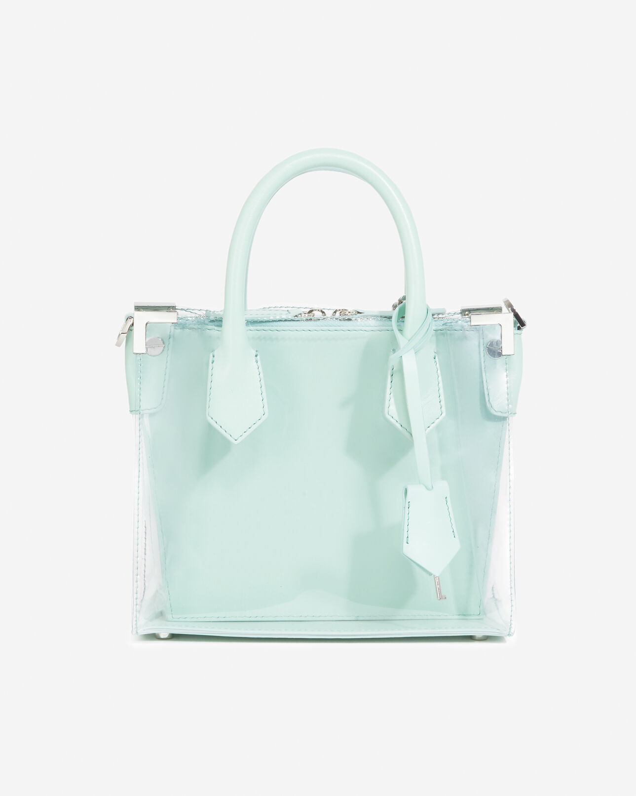 The Kooples MUJER MINT bolso mediano transparente piel verde ming