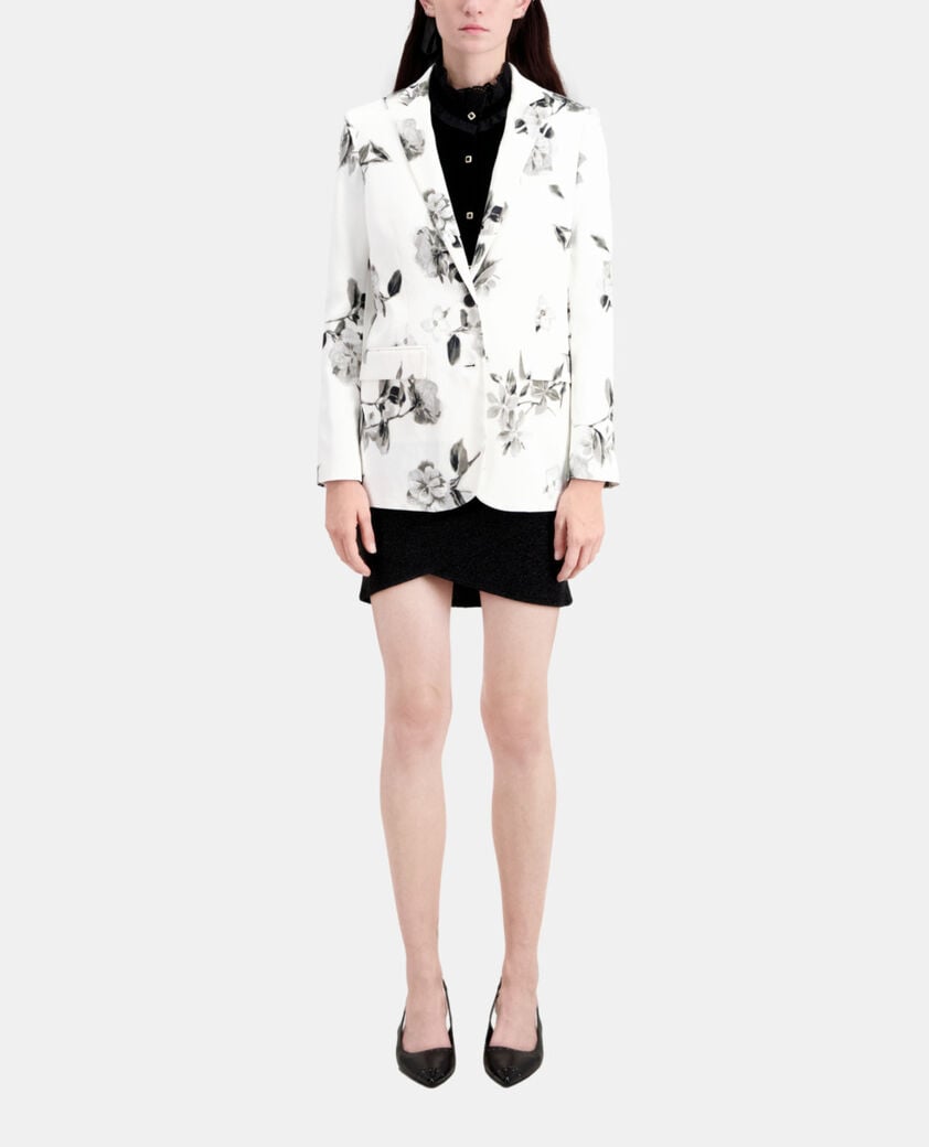 The Kooples FEMME ECRU veste tailleur imprimée