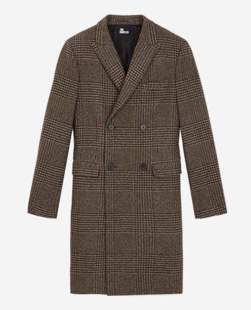 The Kooples HOMME BROWN manteau en laine marron