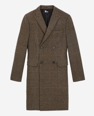 The Kooples HOMME BROWN manteau en laine marron