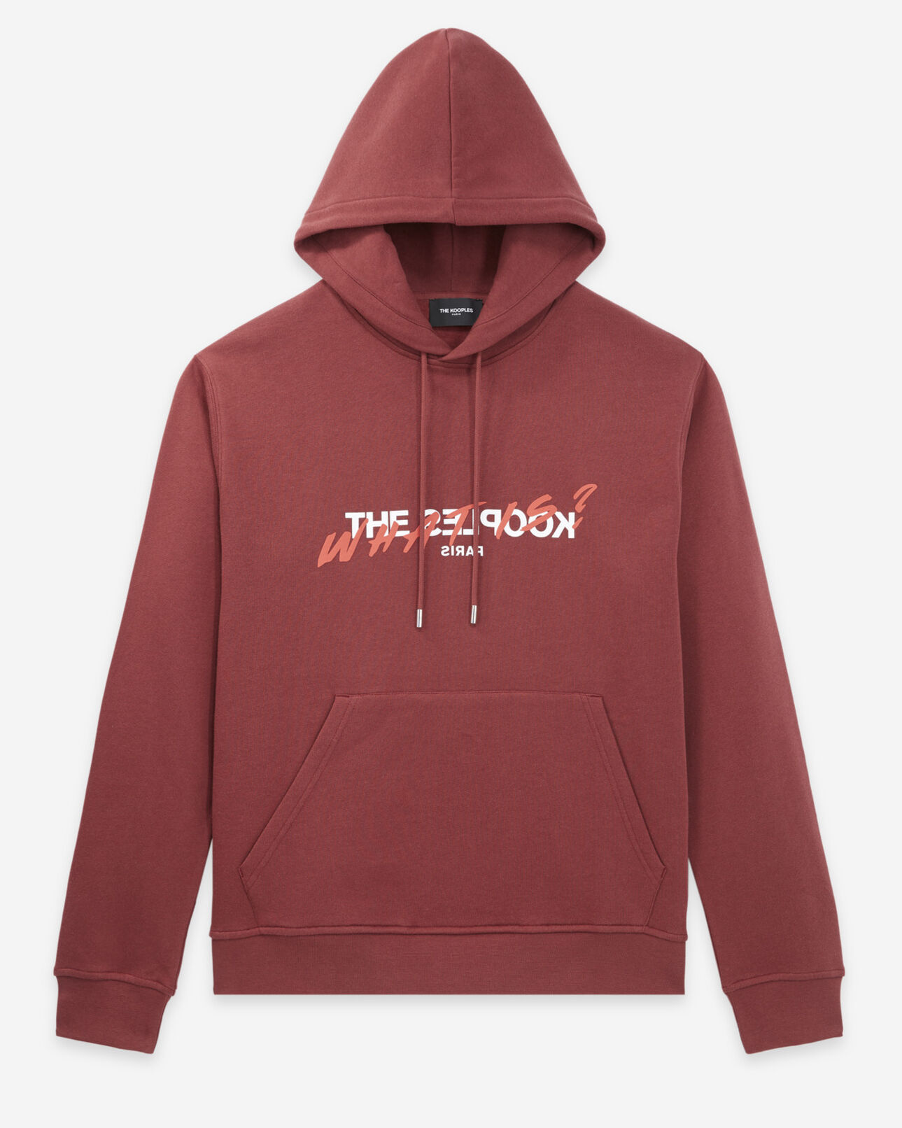 The Kooples HOMME MARRON sweat capuche coton bordeaux imprimé what is