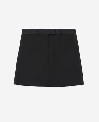 The Kooples F BLACK short black wool skirt