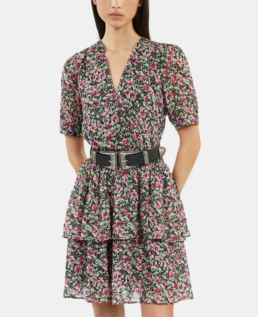 The Kooples WOMEN BLACK wide black leather belt