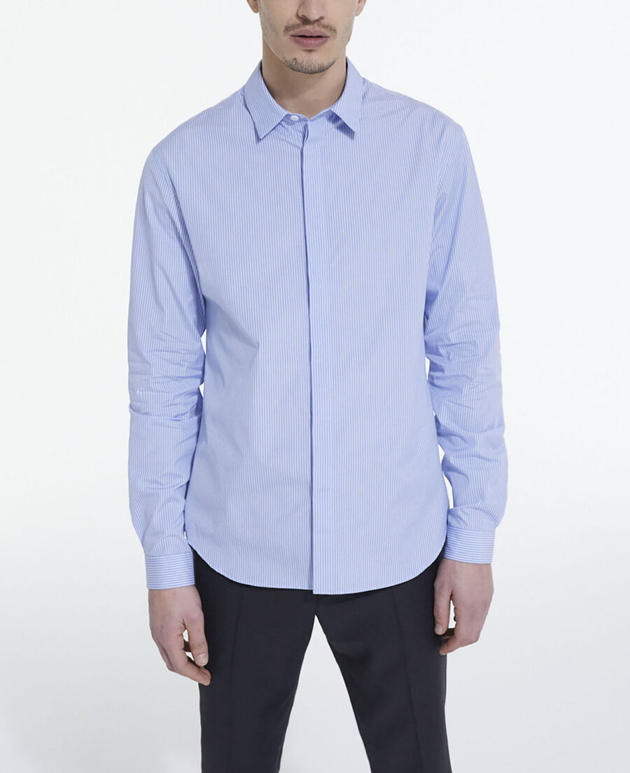 striped shirt with classic collar