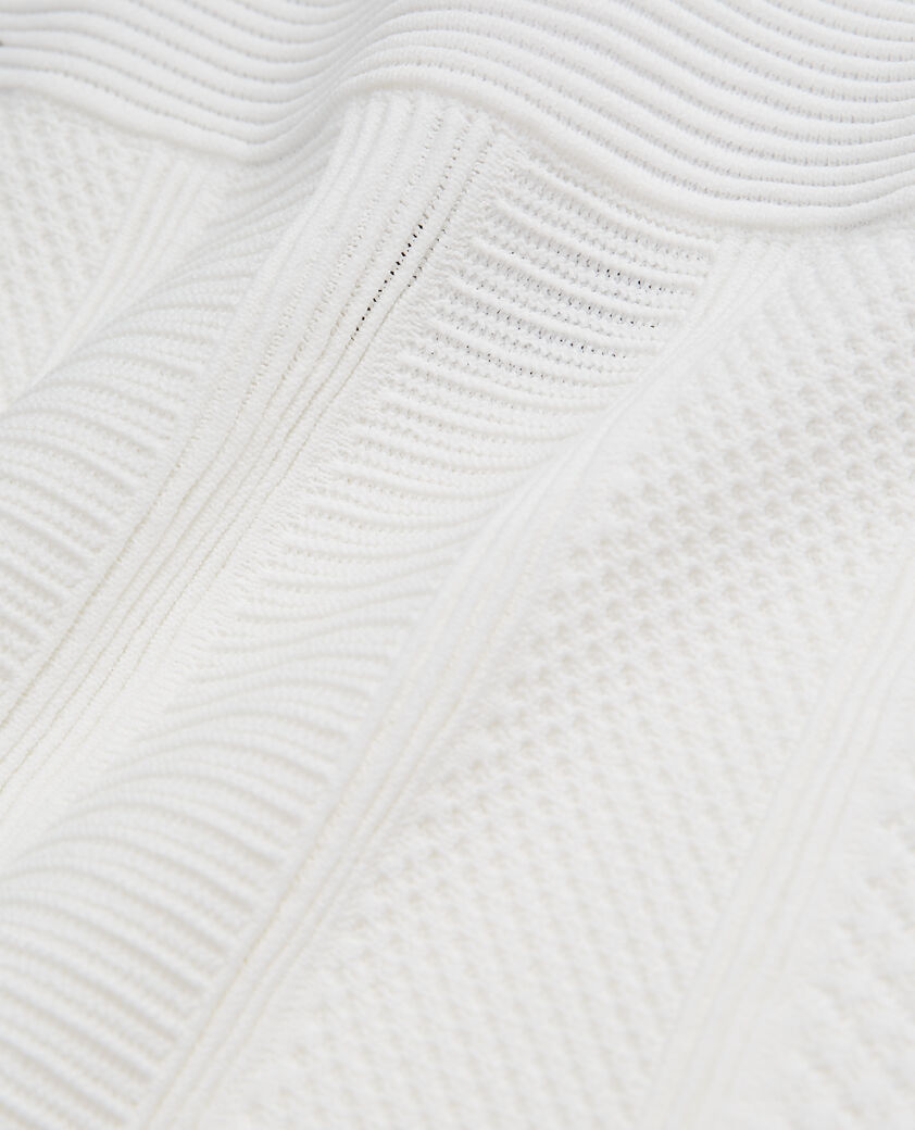 The Kooples FEMME WHITE jupe courte blanche en maille