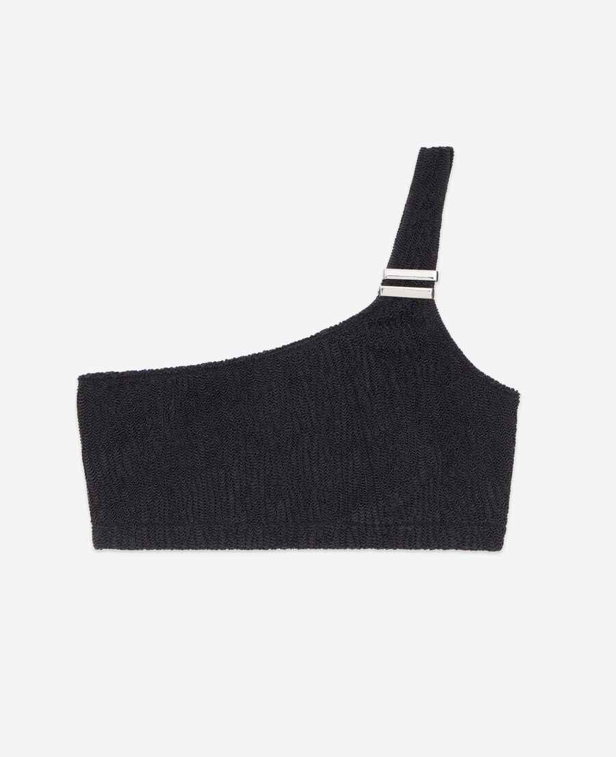 The Kooples F BLACK the kooples x luz asymmetric swimming costume top black