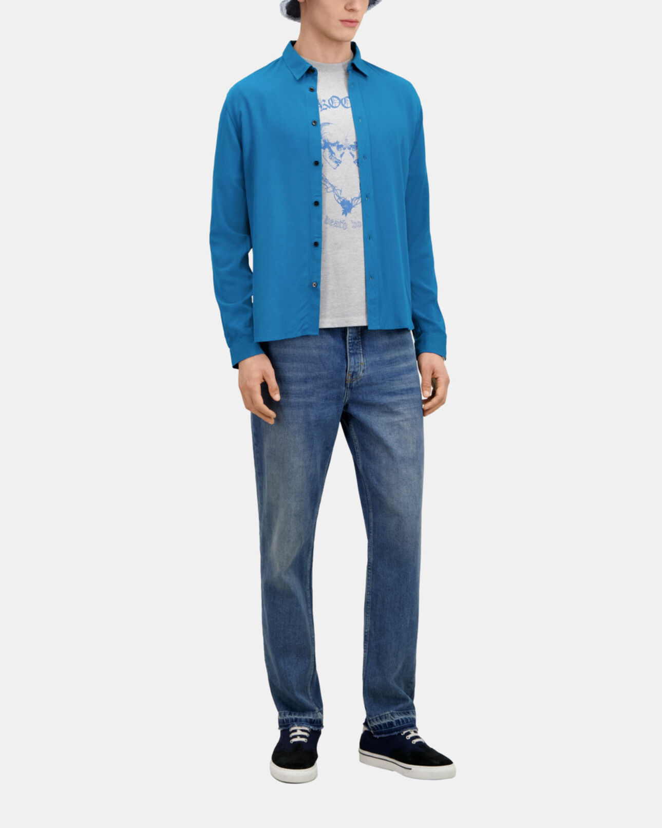 The Kooples MEN MEDIUM BLUE blue shirt