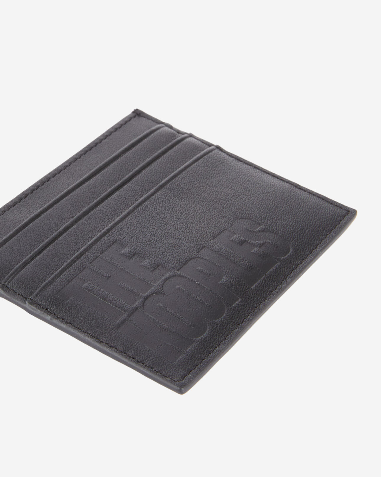 The Kooples HOMME BLACK porte cartes en cuir noir avec logo
