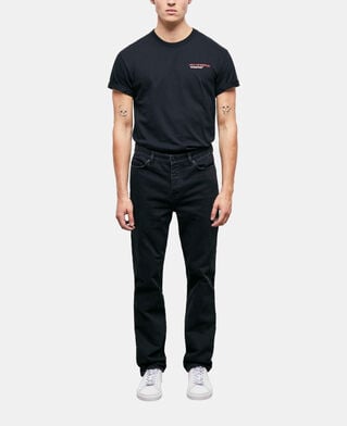 The Kooples HERREN BLACK WASHED schwarze jeans mit geradem bein