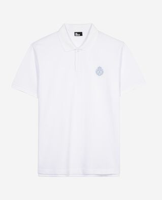 The Kooples HOMME WHITE polo en piqué col classique blanc