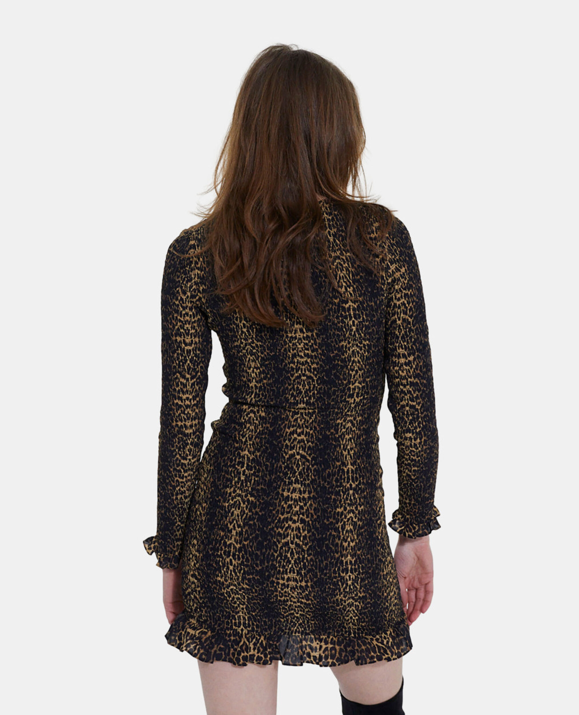 Leopard print short dress, LEOPARD, hi-res image number null