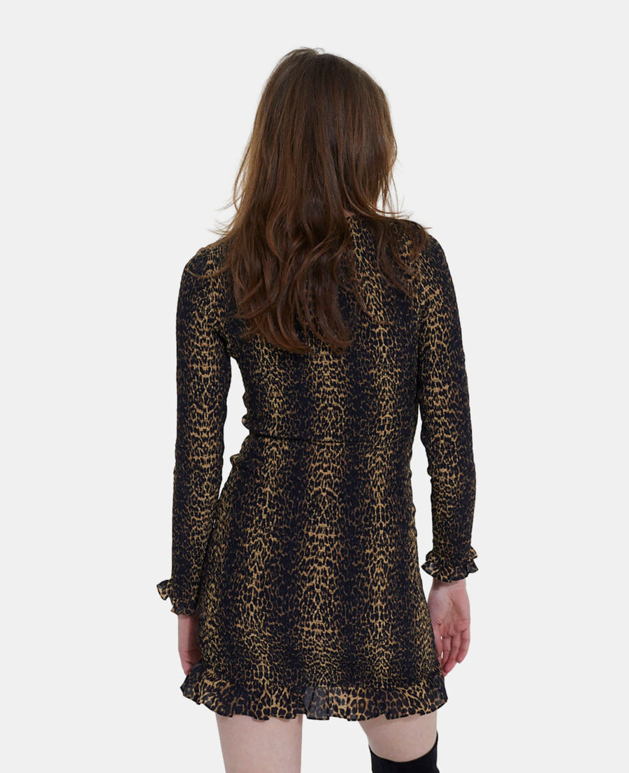 vestido corto leopardo