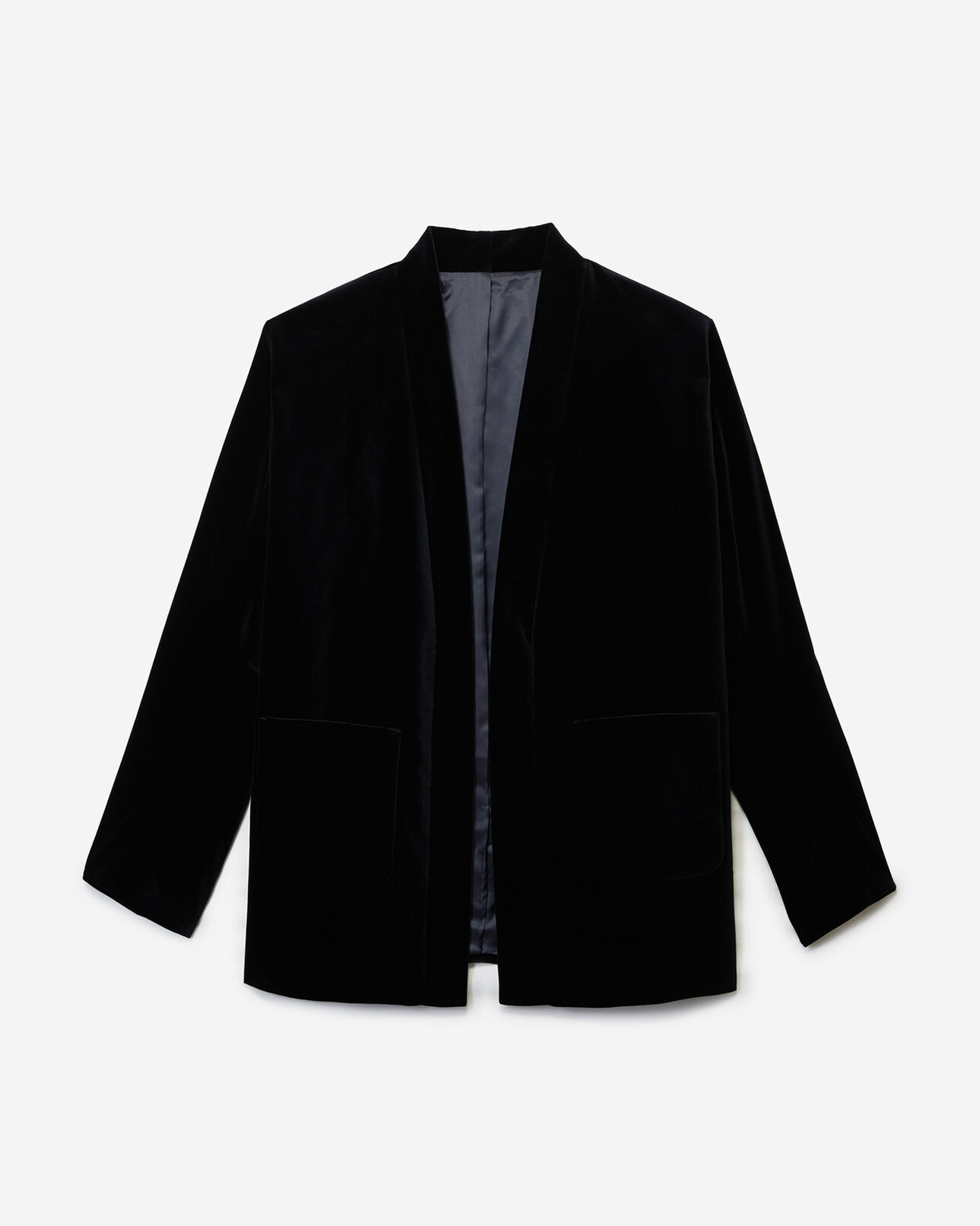 The Kooples HOMME NAVY kimono velours imprimé cachemire