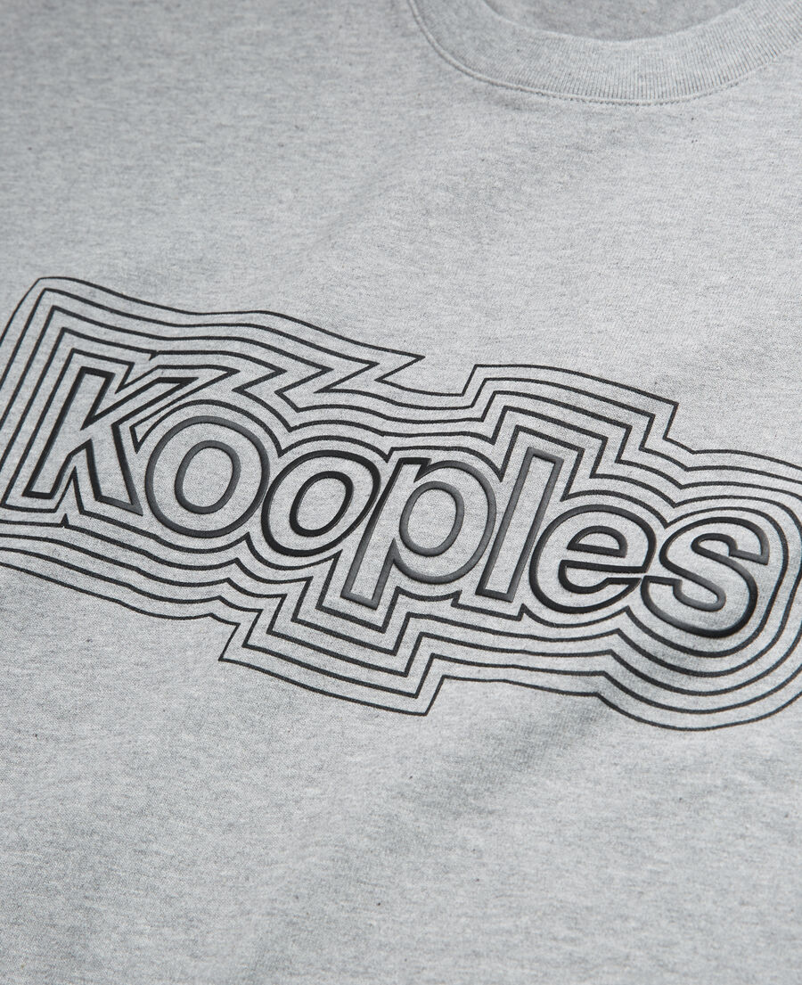 gray t-shirt with screen print